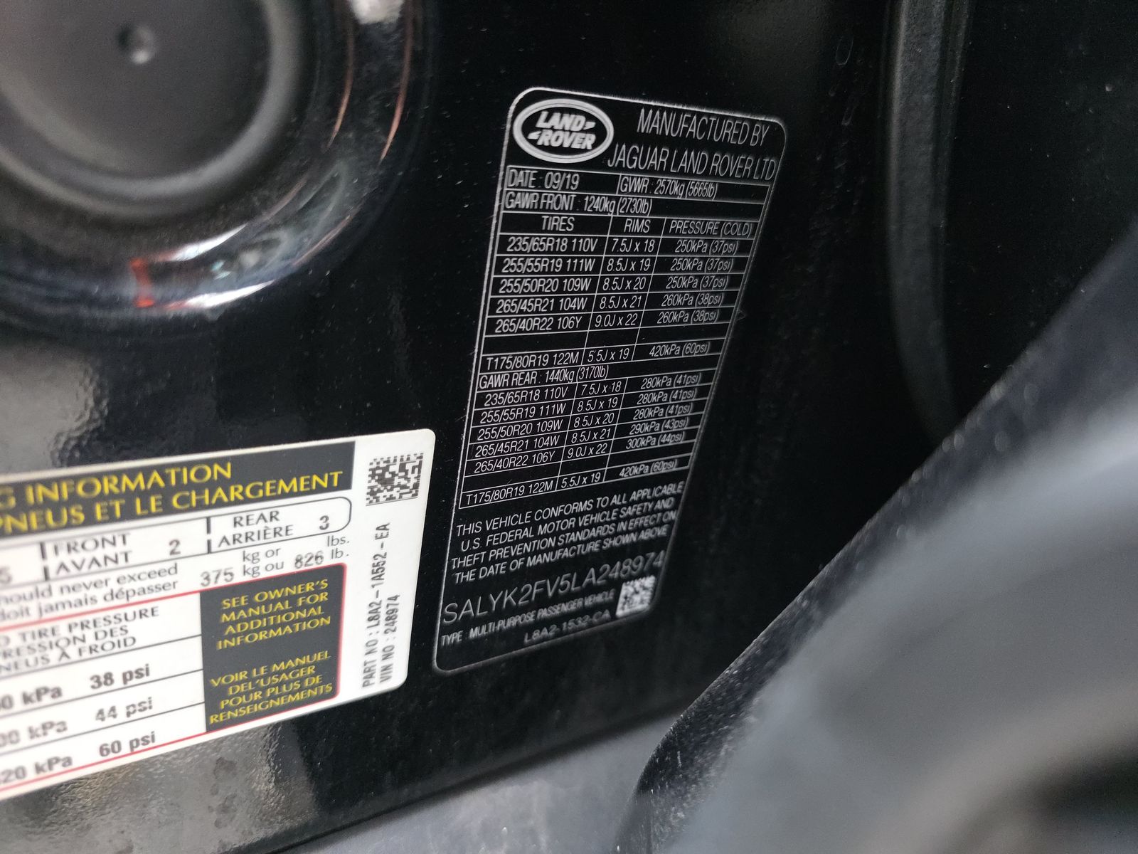 2020 Land Rover Range Rover Velar R-Dynamic S AWD