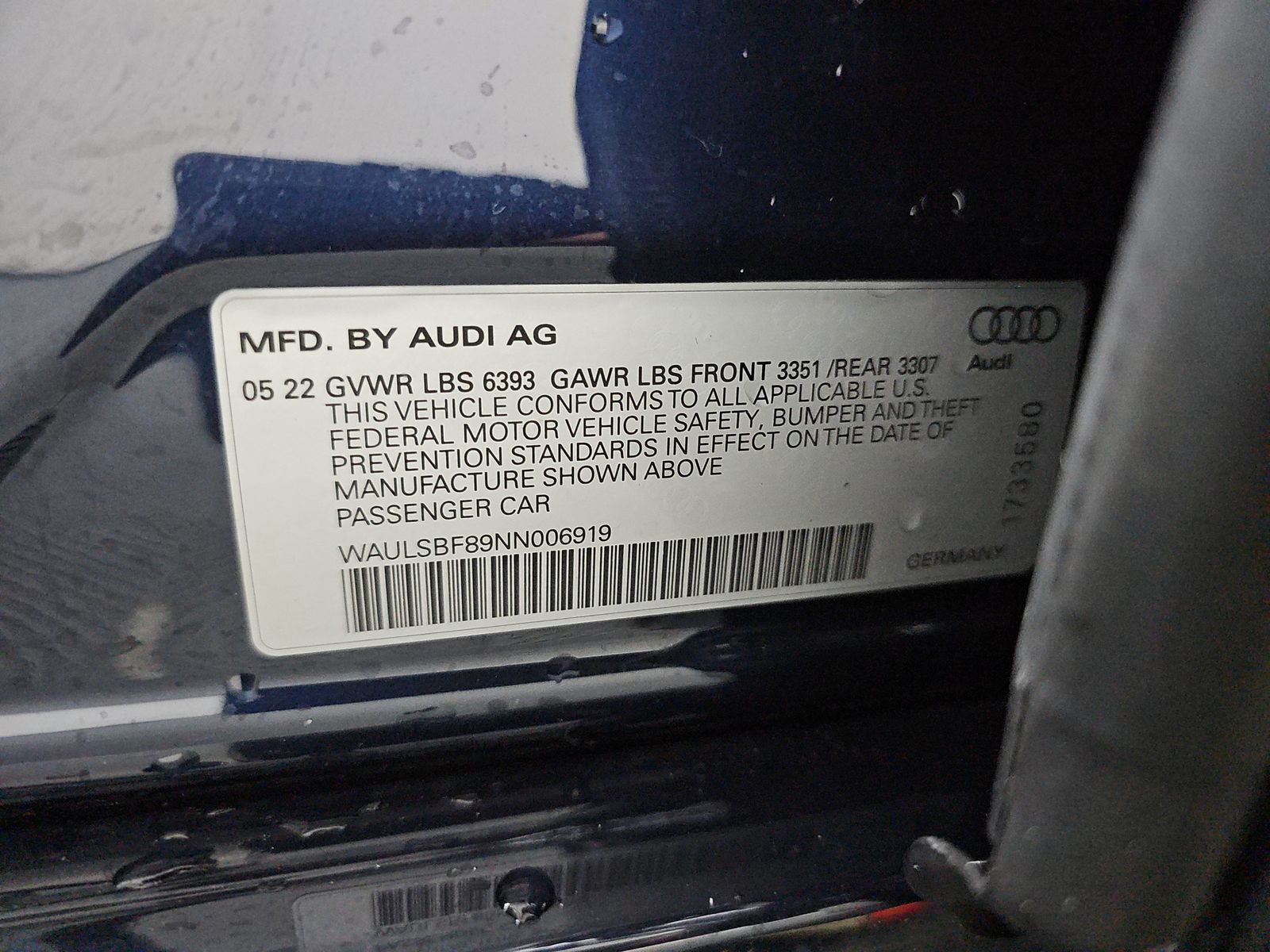 2022 Audi S8 Base AWD