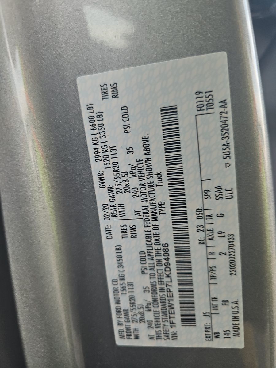 2020 Ford F-150 XLT AWD