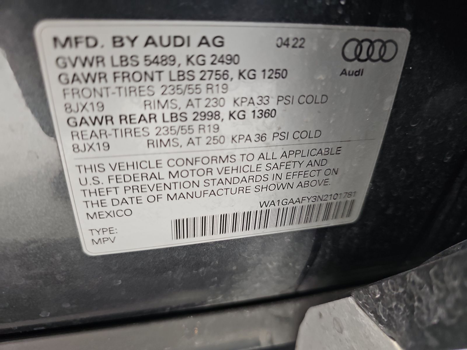 2022 Audi Q5 S line Premium AWD