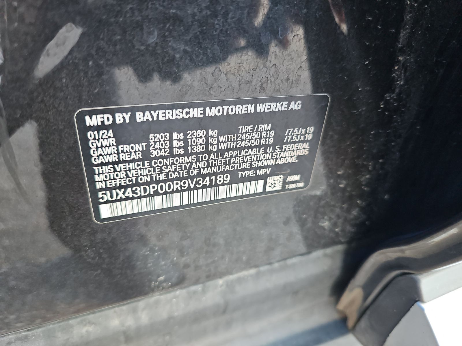 2024 BMW X3 sDrive30i RWD