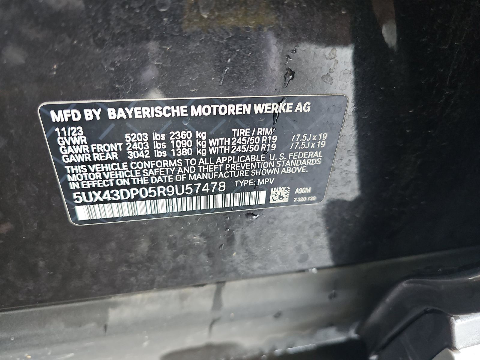 2024 BMW X3 sDrive30i RWD