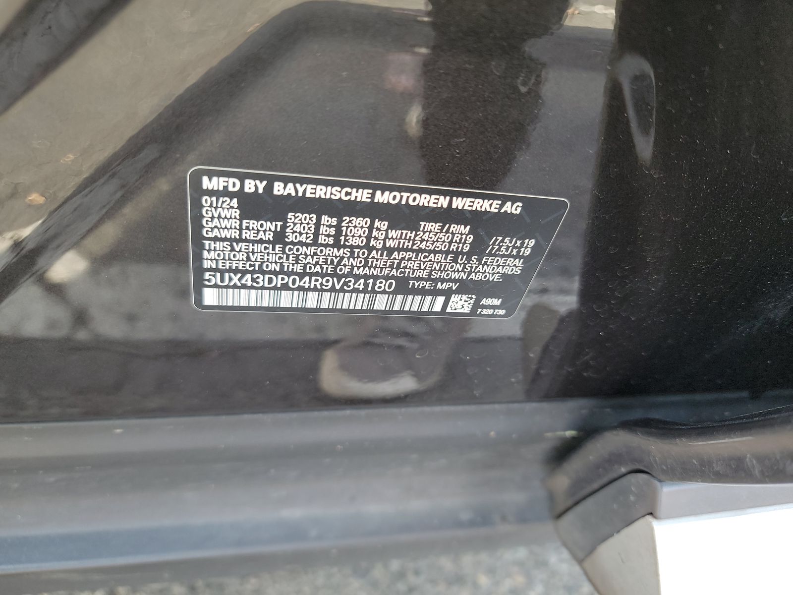 2024 BMW X3 sDrive30i RWD