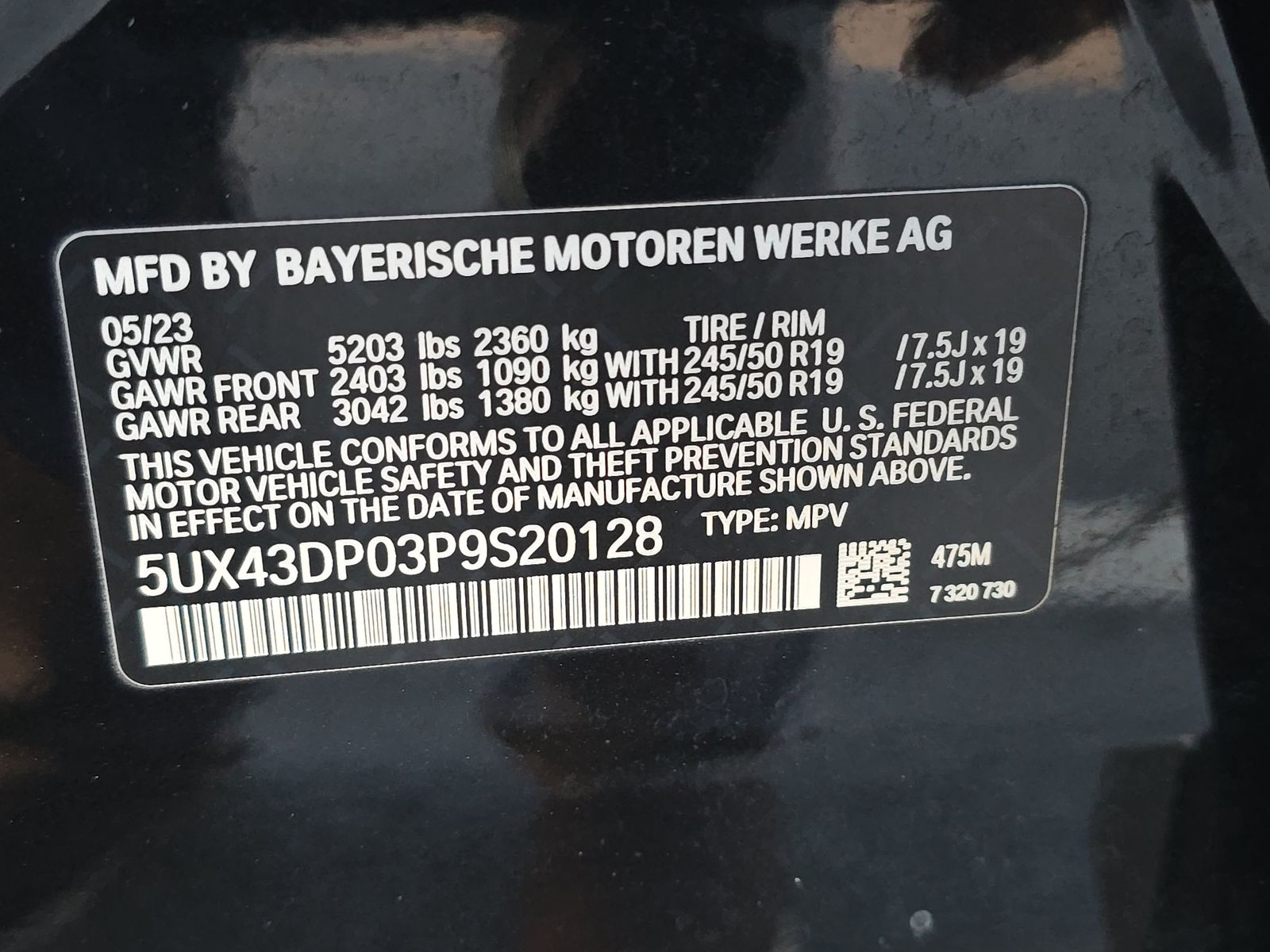 2023 BMW X3 sDrive30i RWD