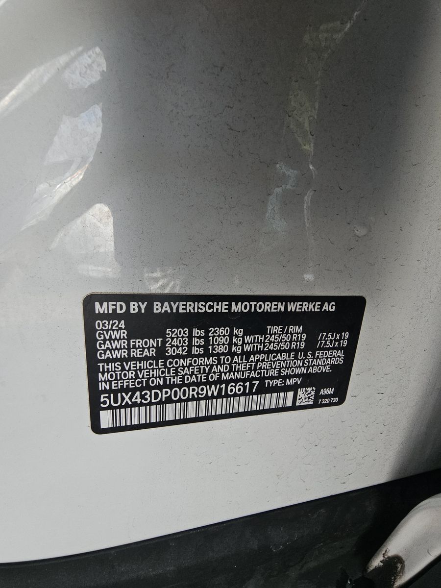 2024 BMW X3 sDrive30i RWD