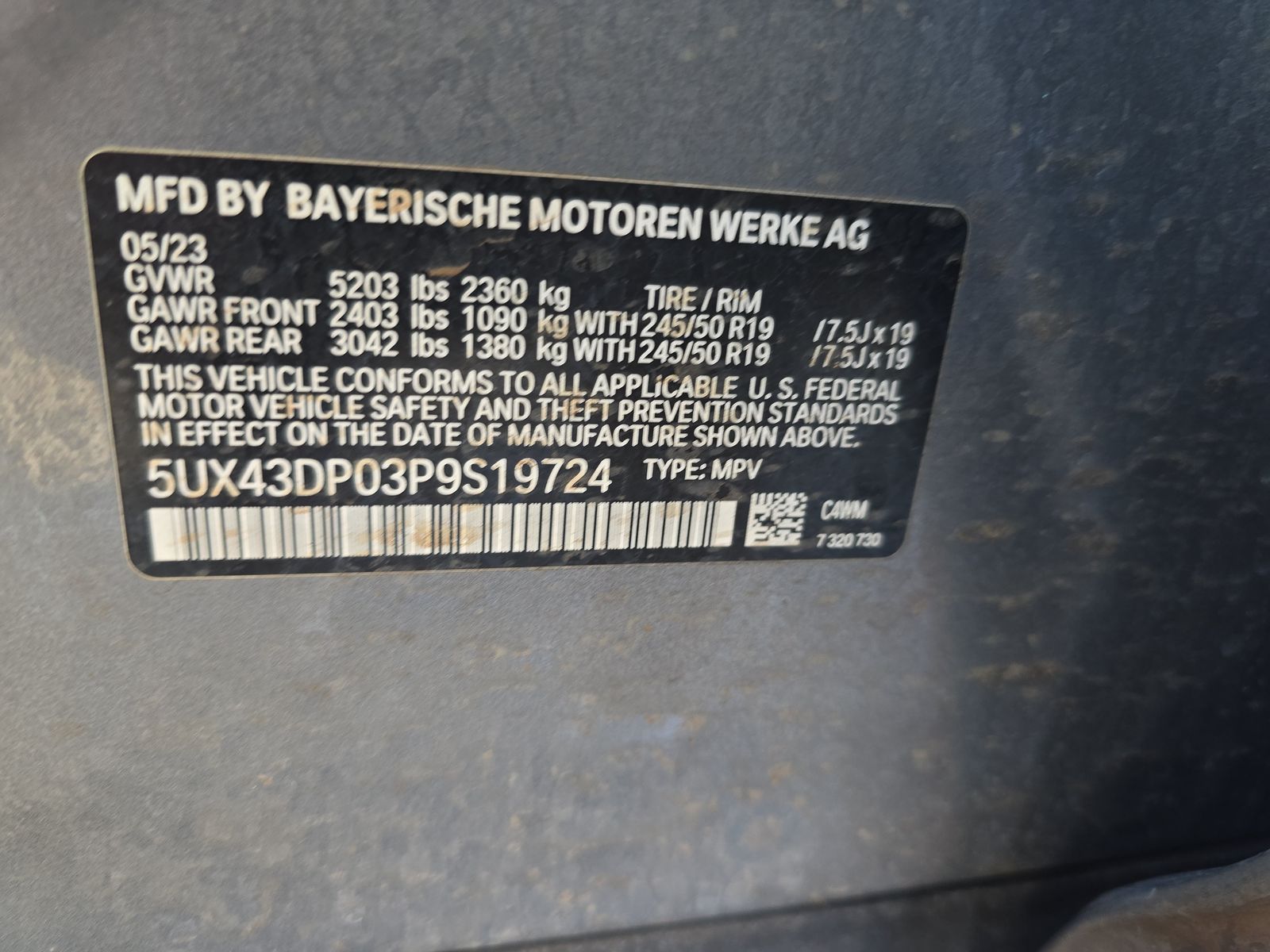 2023 BMW X3 sDrive30i RWD