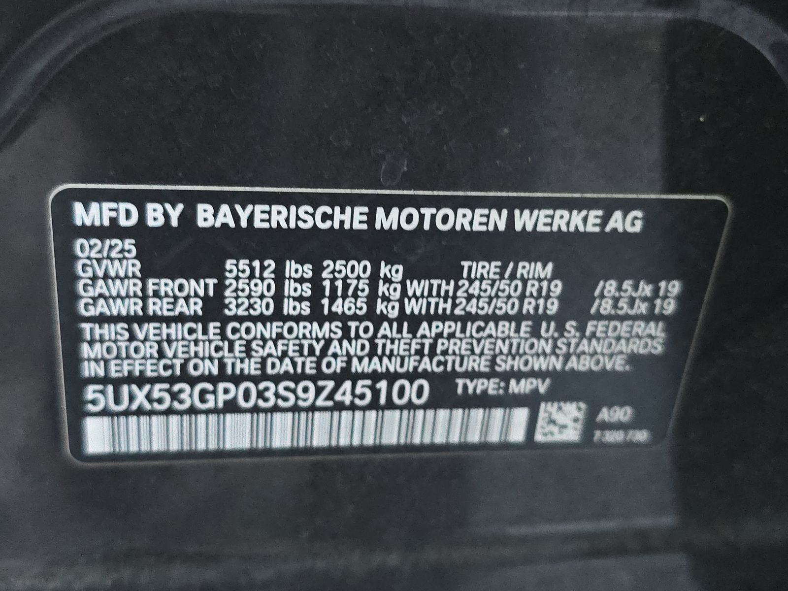 2025 BMW X3 xDrive30i AWD