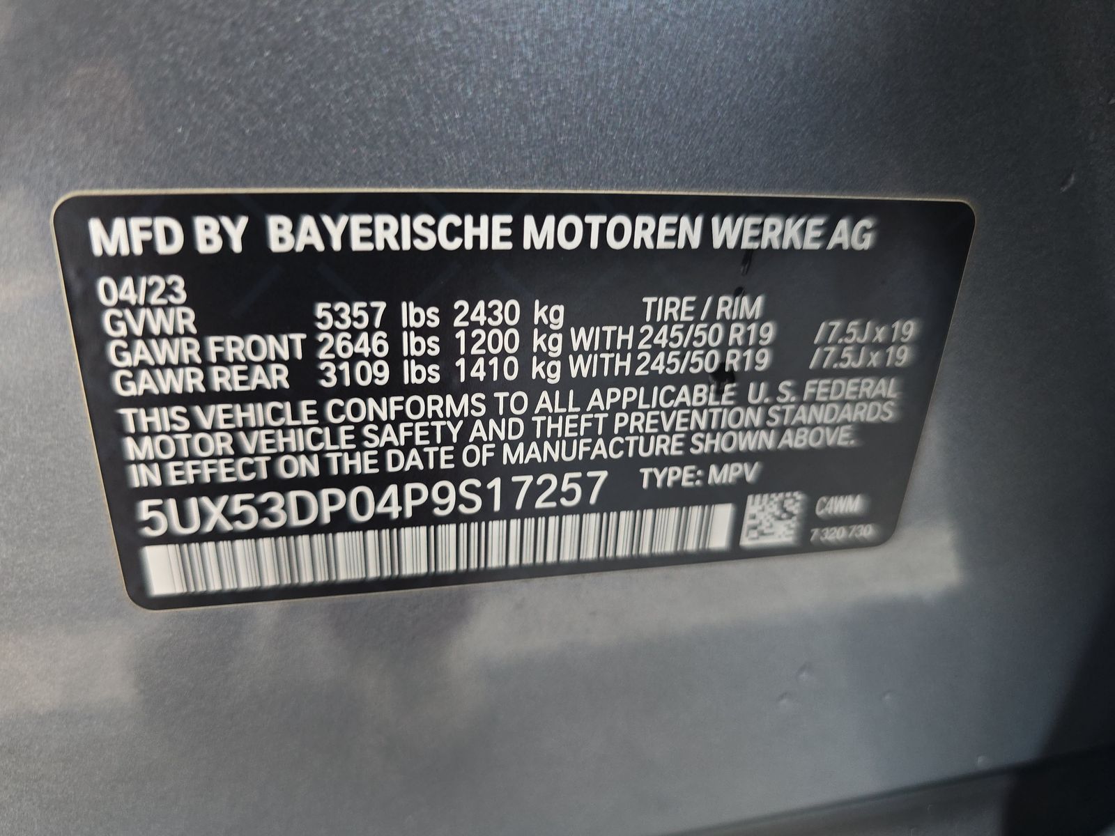 2023 BMW X3 xDrive30i AWD