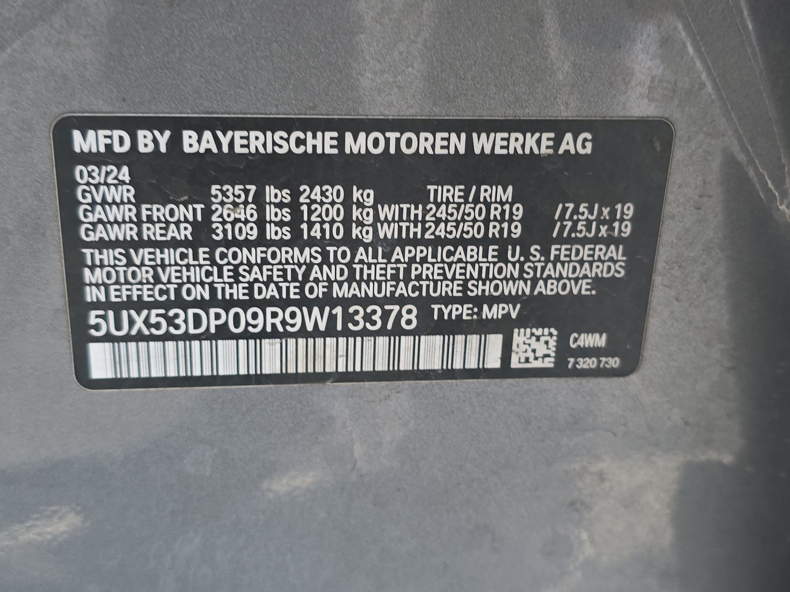 2024 BMW X3 xDrive30i AWD