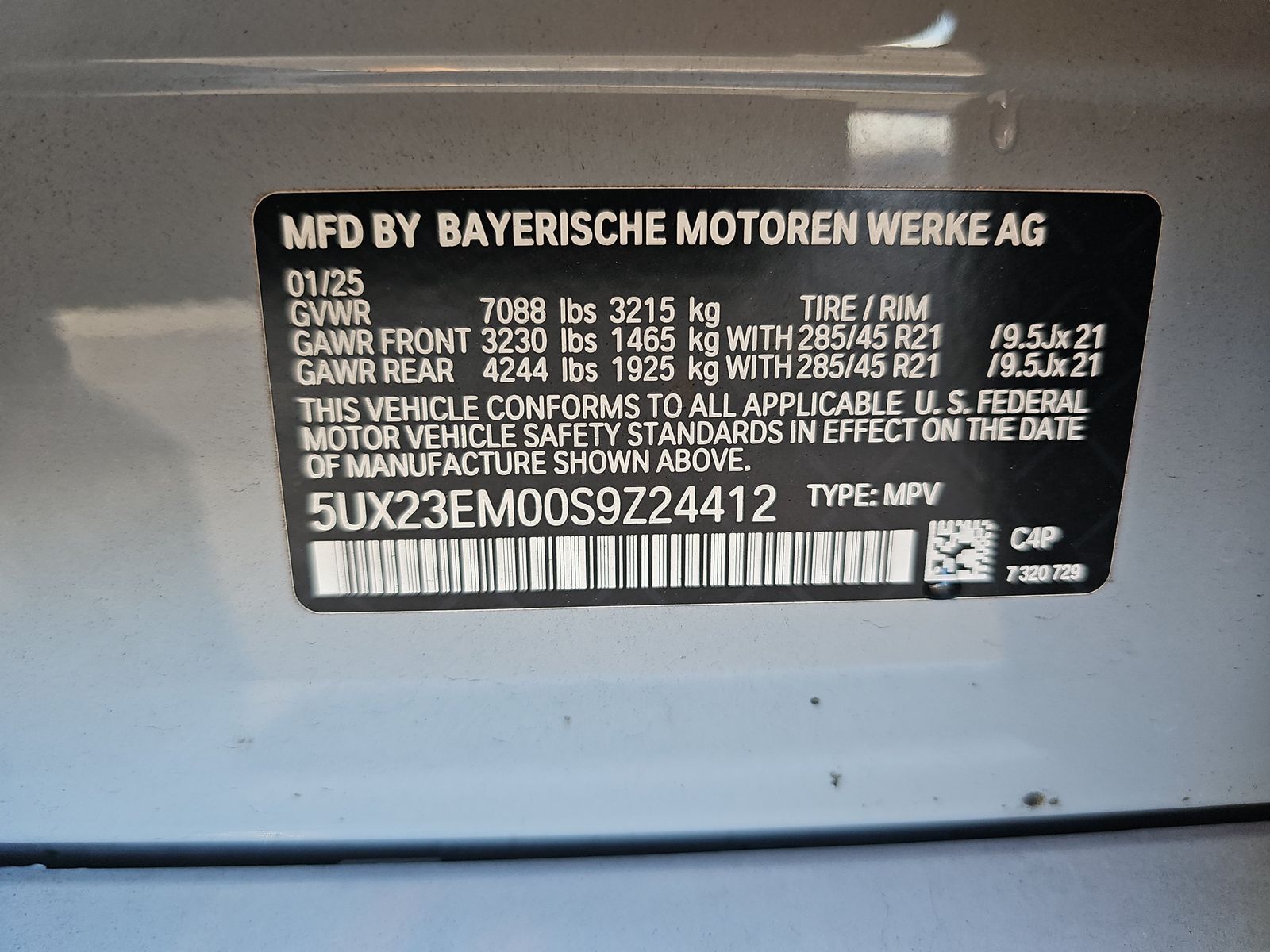 2025 BMW X7 xDrive40i AWD