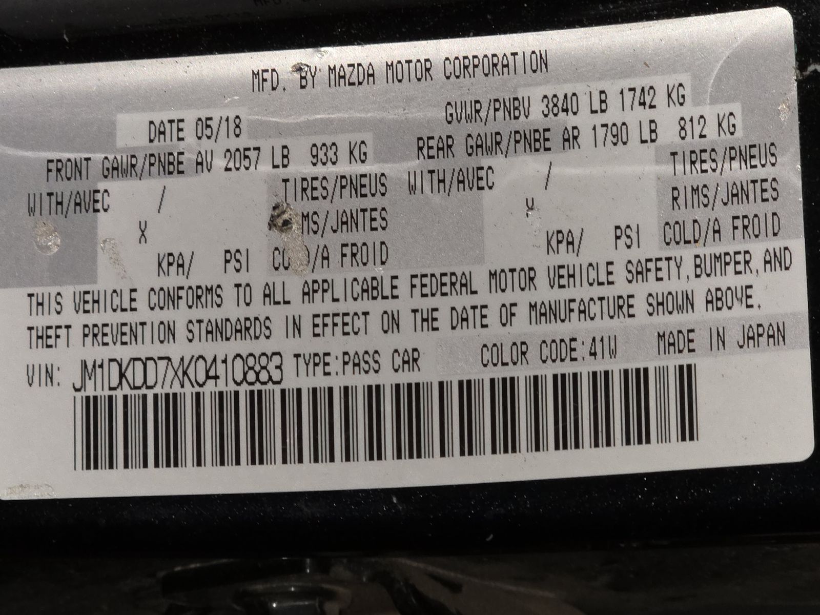 2019 MAZDA CX-3 Grand Touring FWD