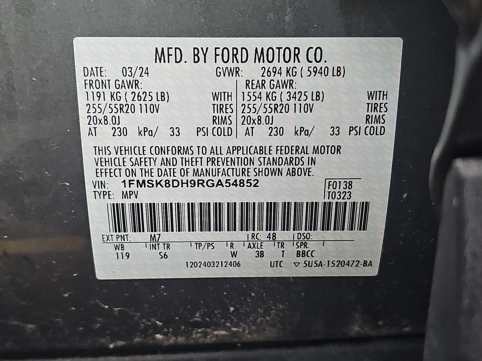 2024 Ford Explorer XLT AWD