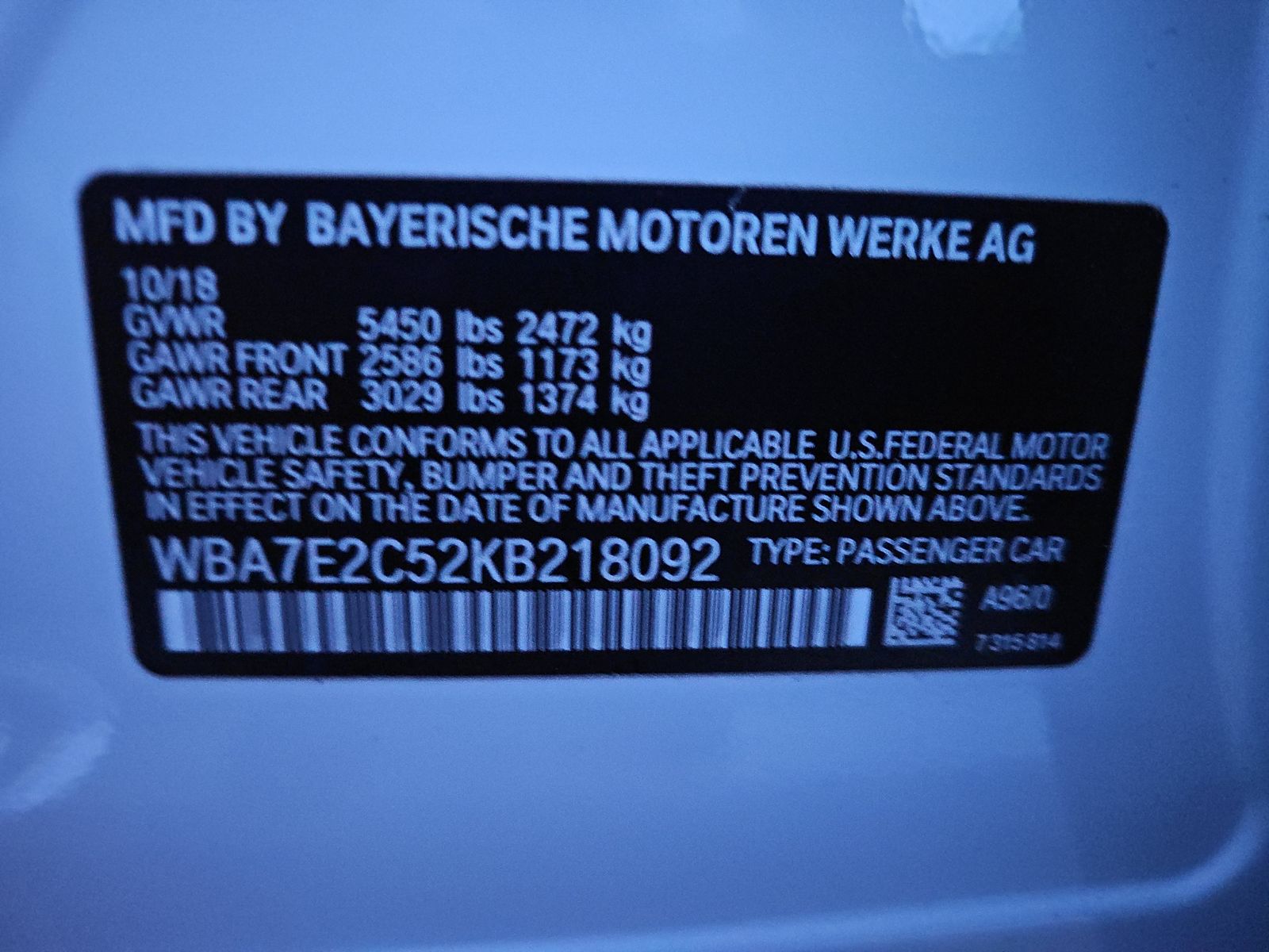 2019 BMW 7 Series 740i RWD