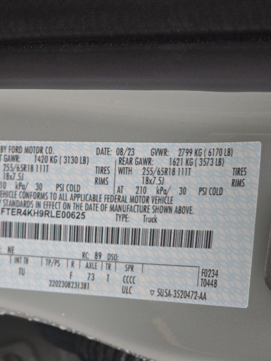 2024 Ford Ranger LARIAT AWD