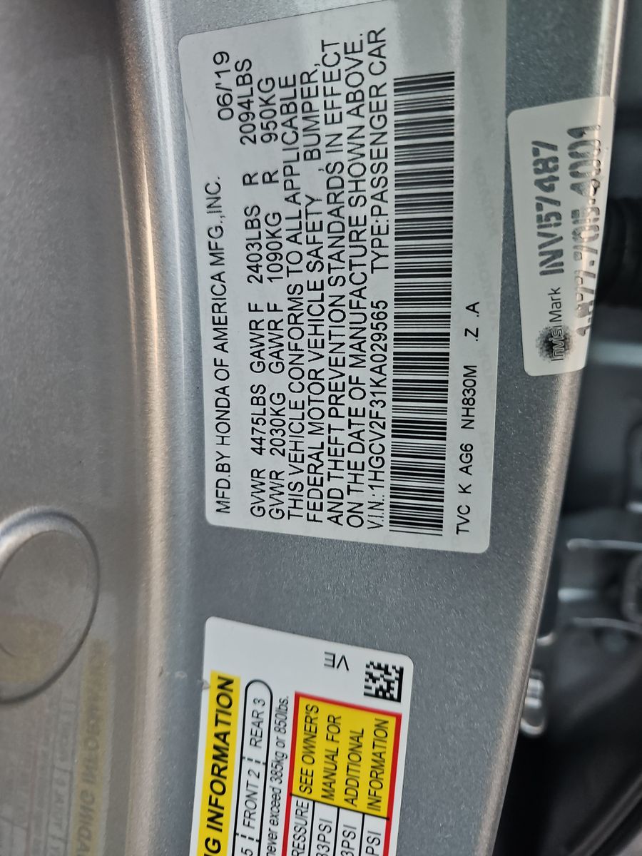 2019 Honda Accord Sport FWD