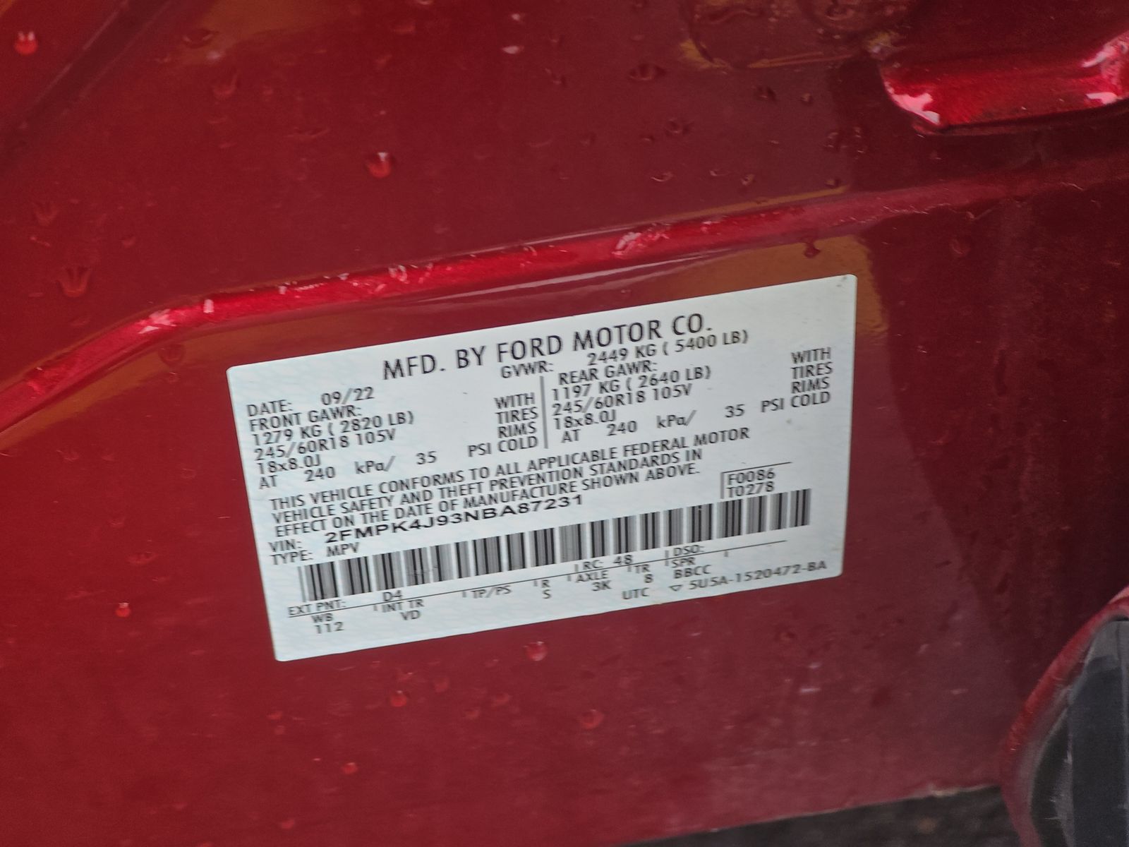 2022 Ford Edge SEL AWD