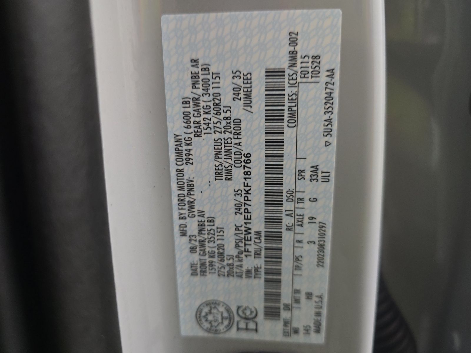 2023 Ford F-150 Lariat AWD