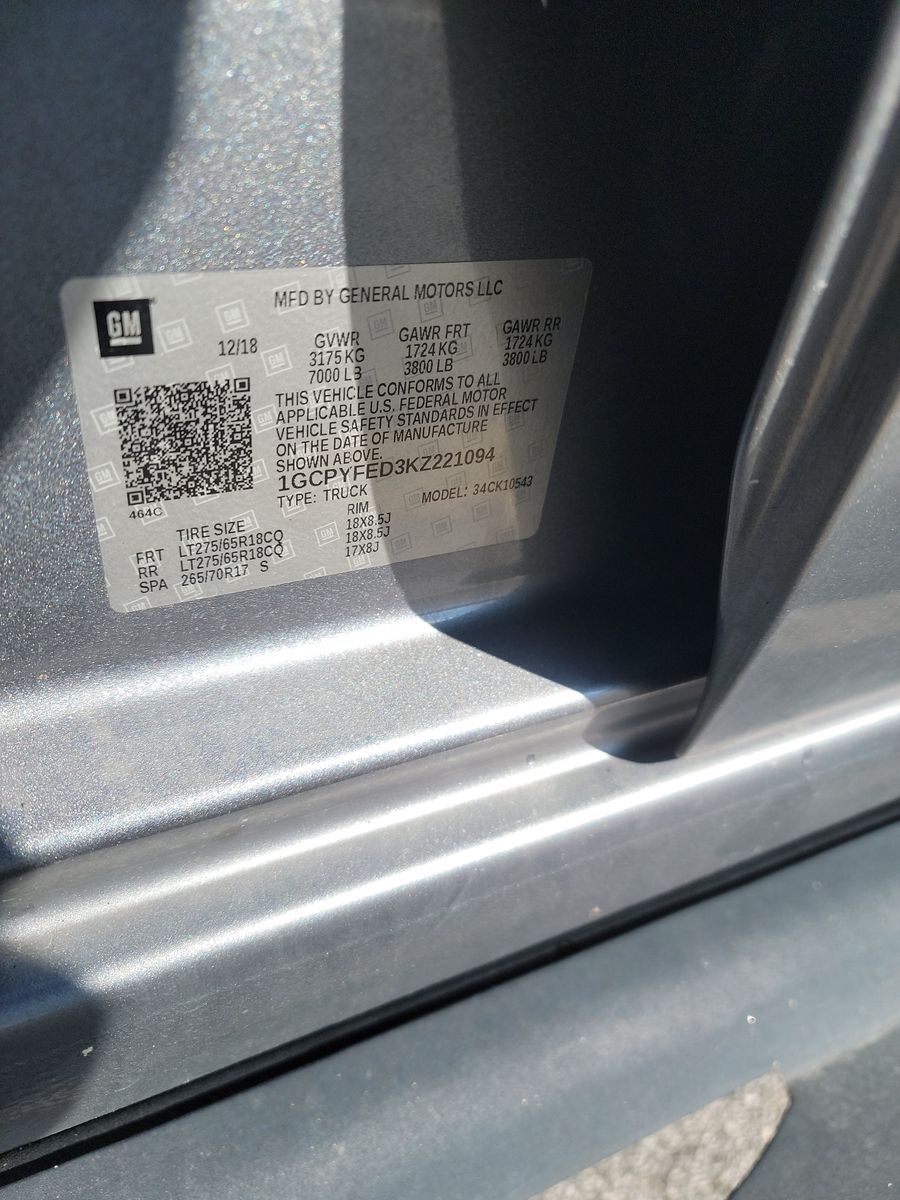 2019 Chevrolet Silverado 1500 LT Trail Boss AWD