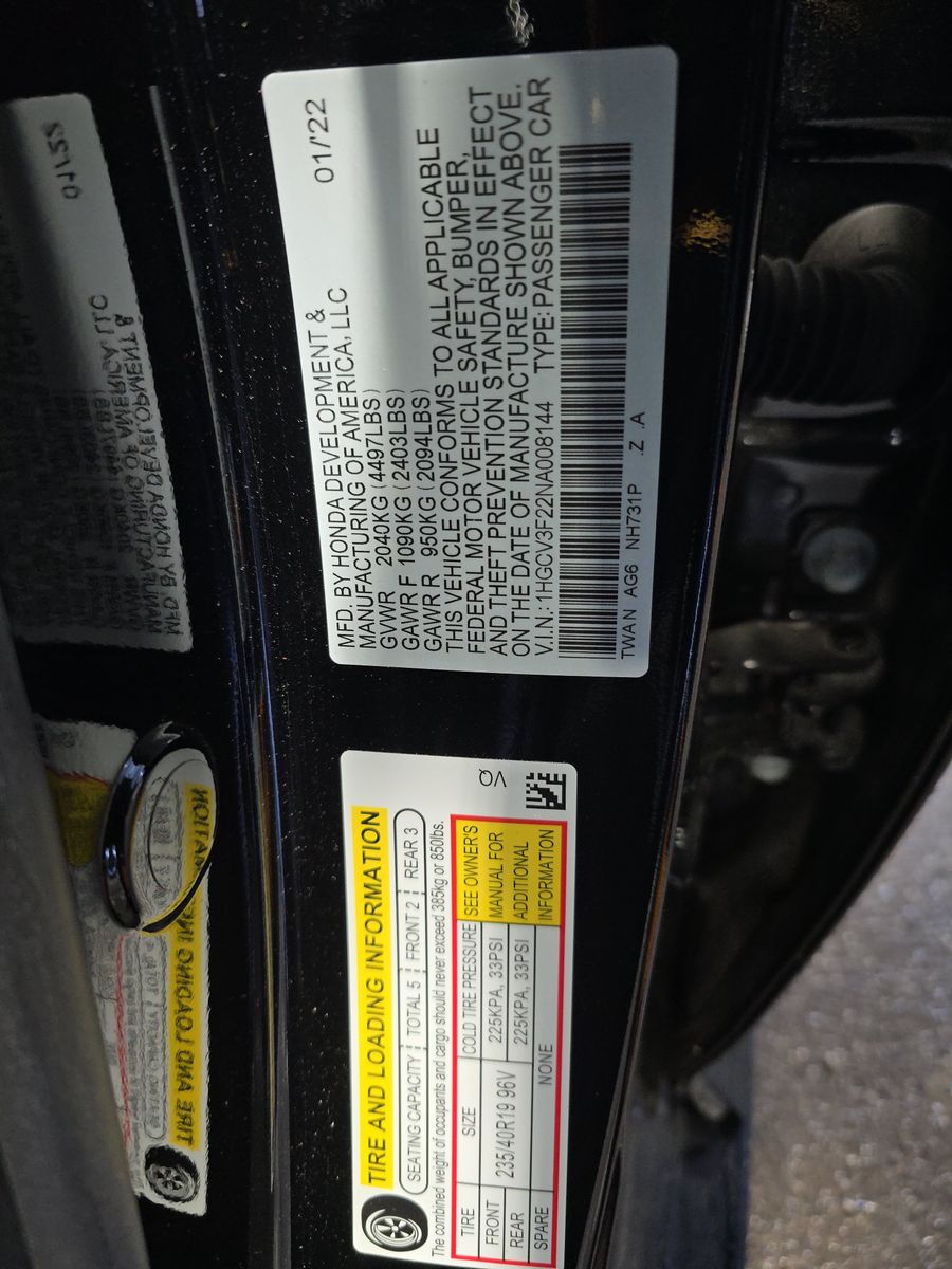 2022 Honda Accord Hybrid Sport FWD