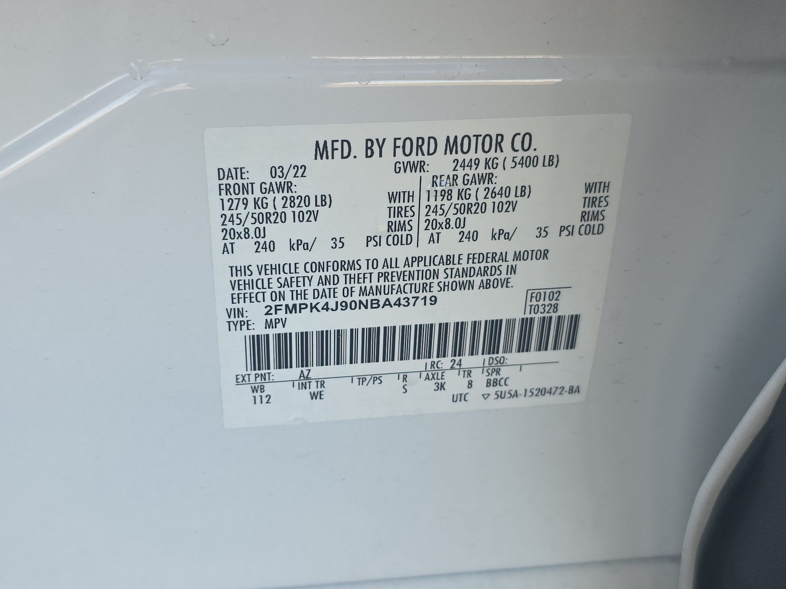 2022 Ford Edge ST-Line AWD