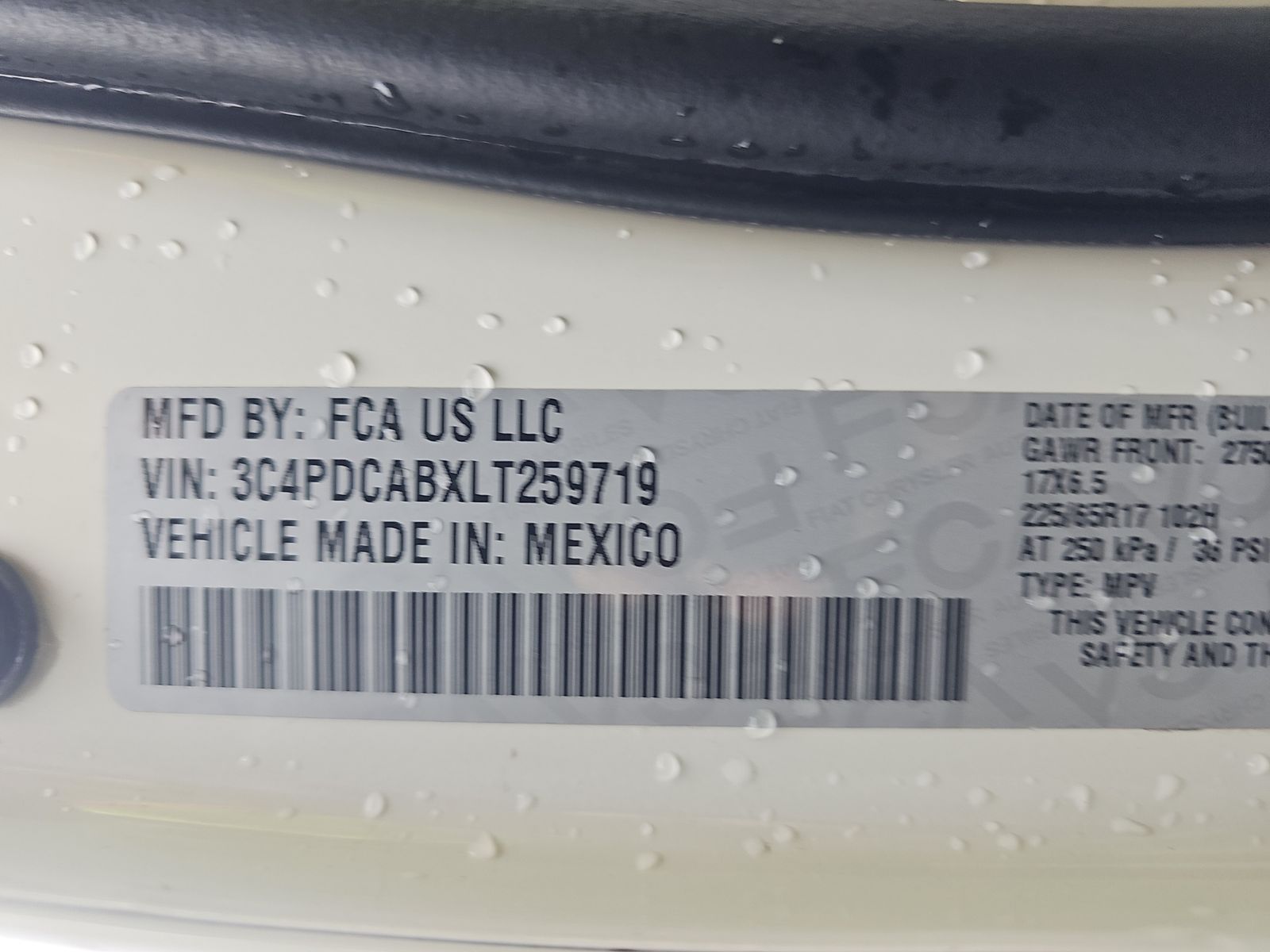 2020 Dodge Journey SE Value FWD