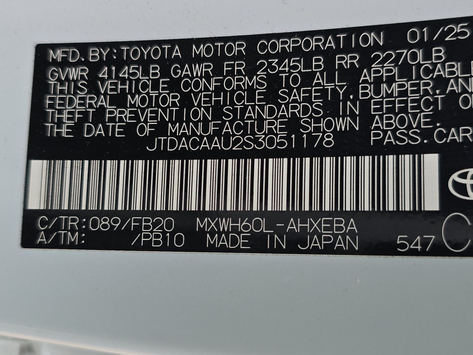 2025 Toyota Prius LE FWD
