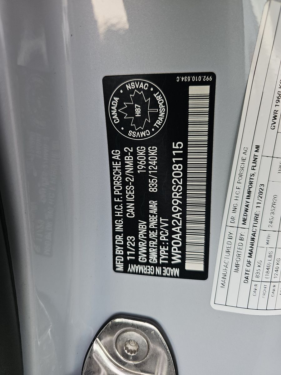 2024 Porsche 911 Carrera T RWD