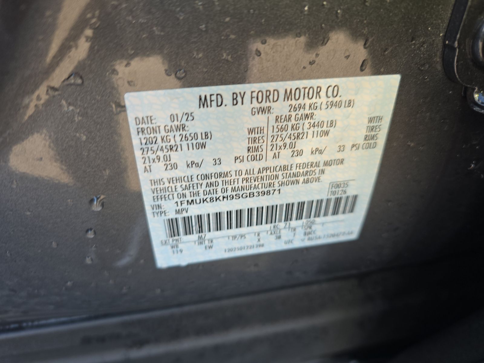 2025 Ford Explorer ST-Line AWD