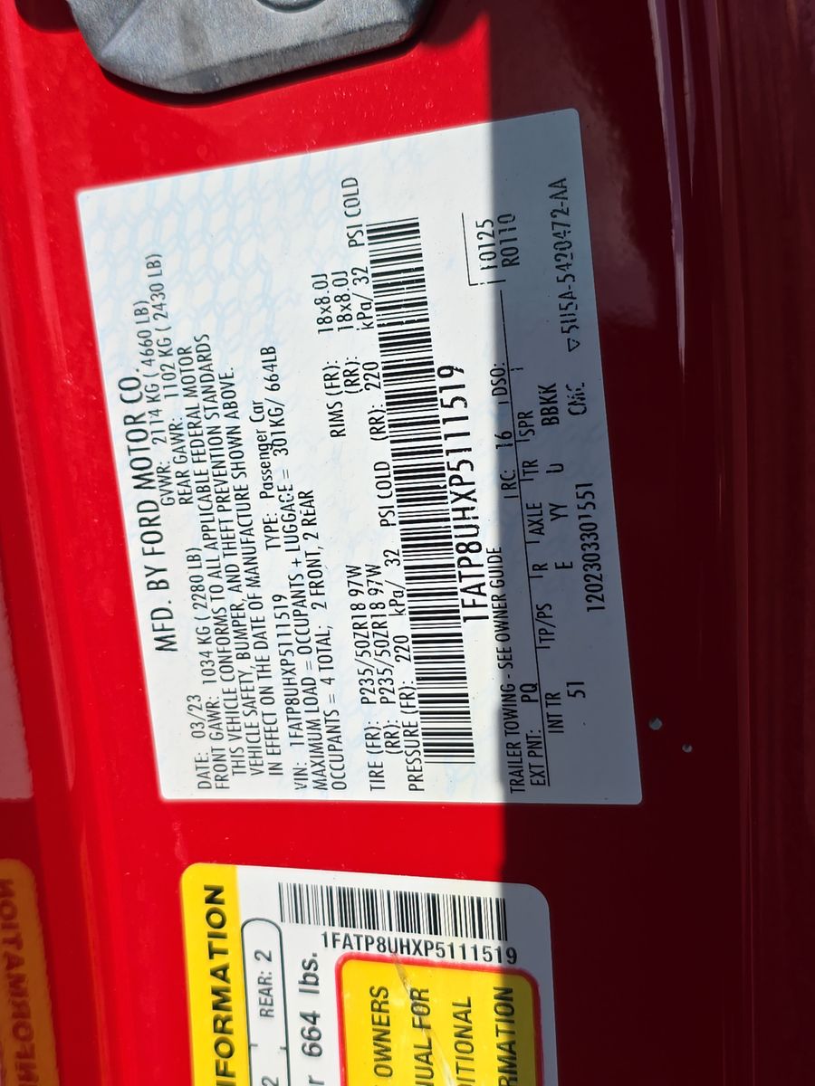 2023 Ford Mustang EcoBoost Premium RWD