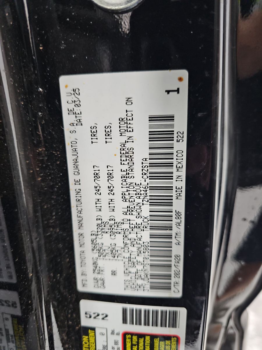 2025 Toyota Tacoma SR AWD