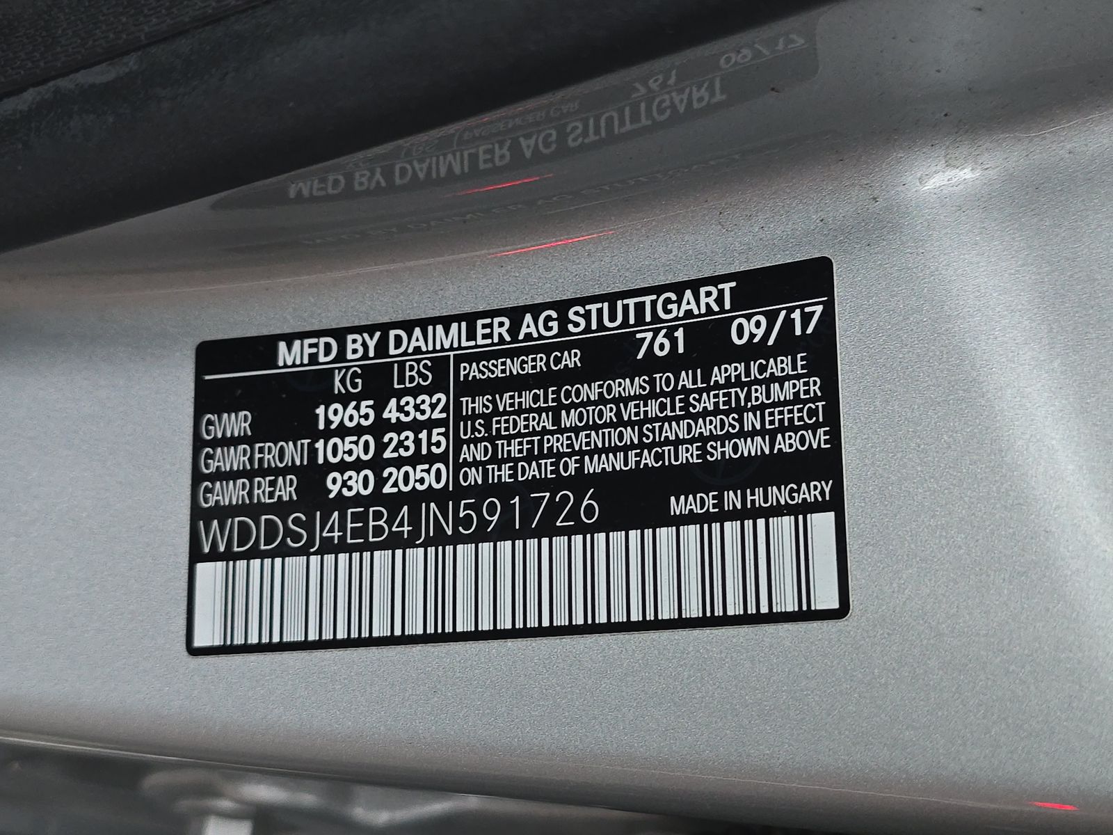 2018 Mercedes-Benz CLA CLA 250 FWD