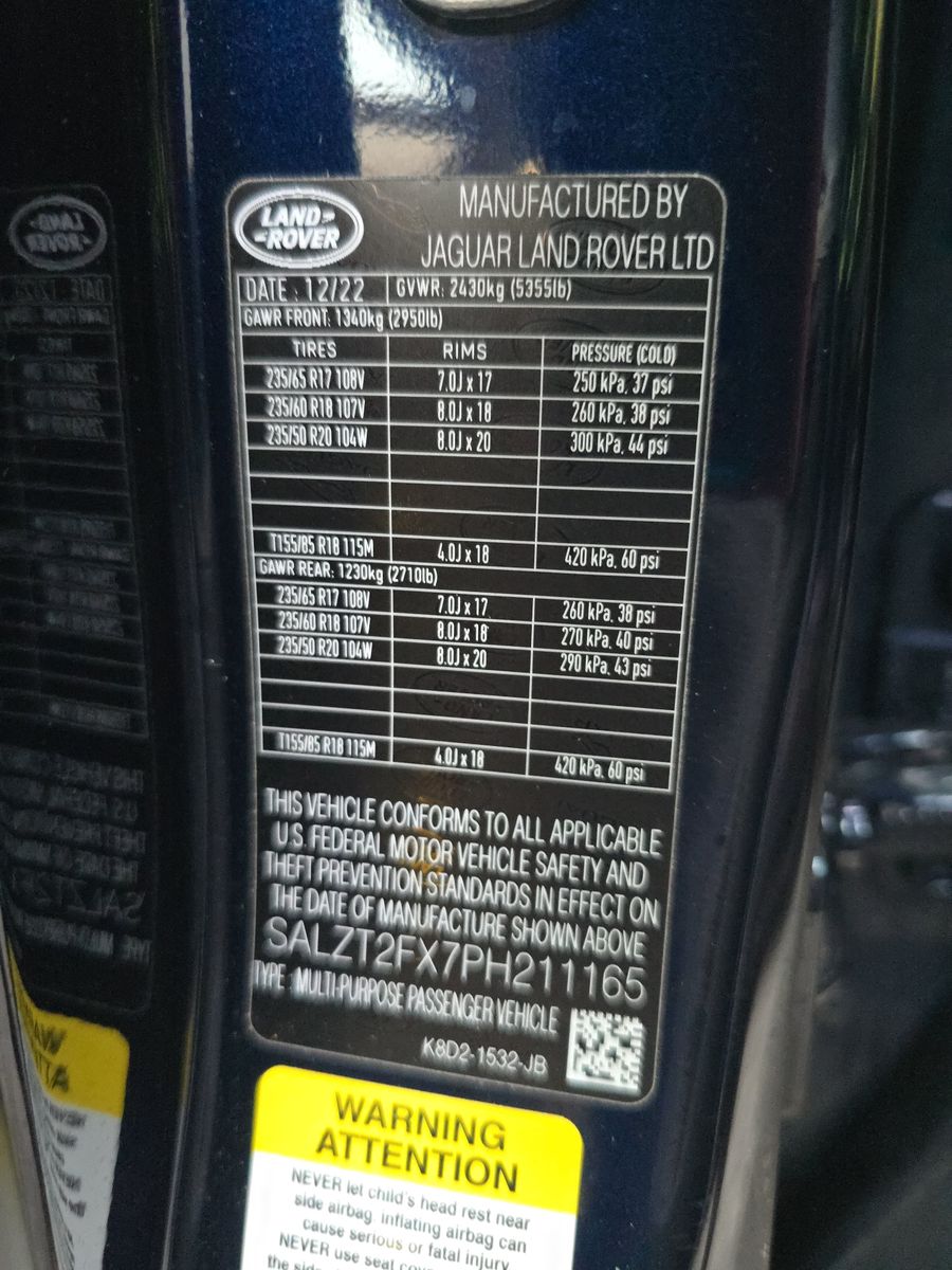 2023 Land Rover Range Rover Evoque R-Dynamic S AWD