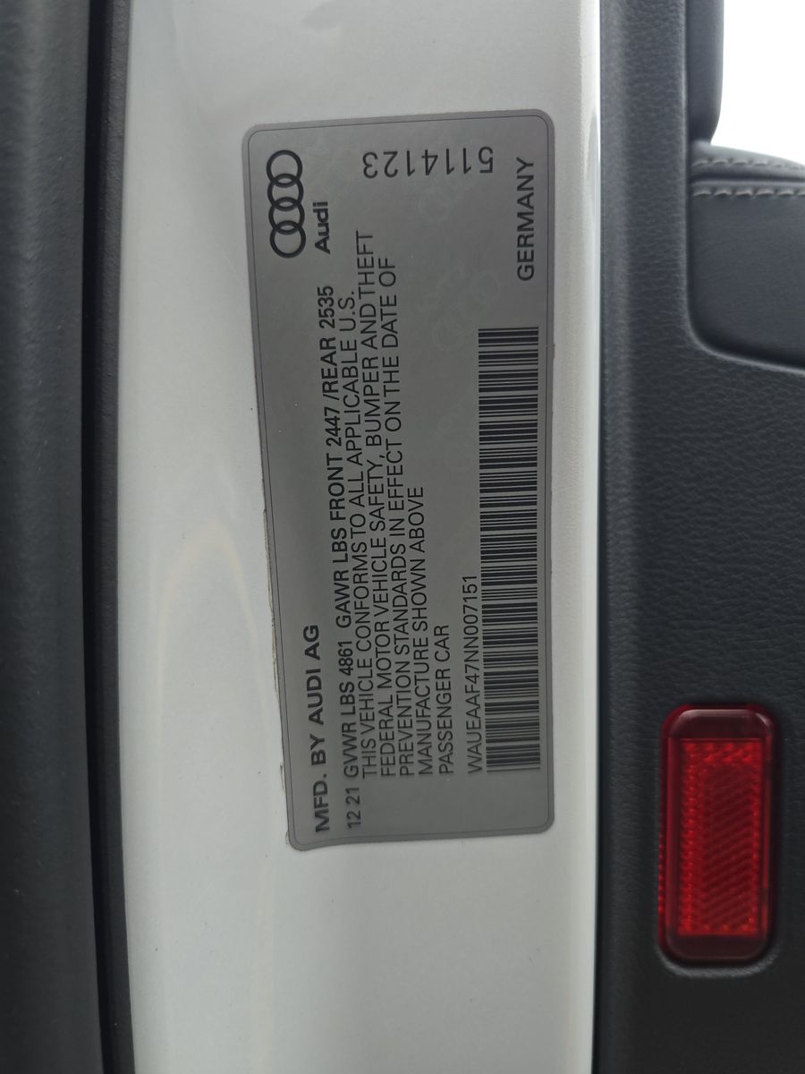 2022 Audi A4 S line Premium Plus AWD