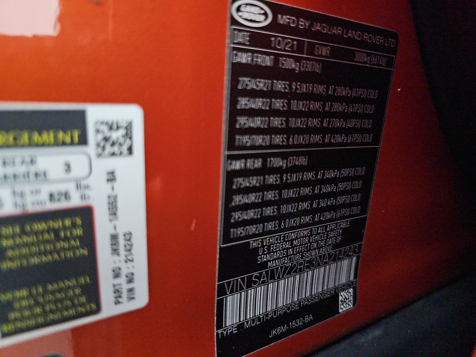 2022 Land Rover Range Rover Sport SVR Carbon Edition AWD