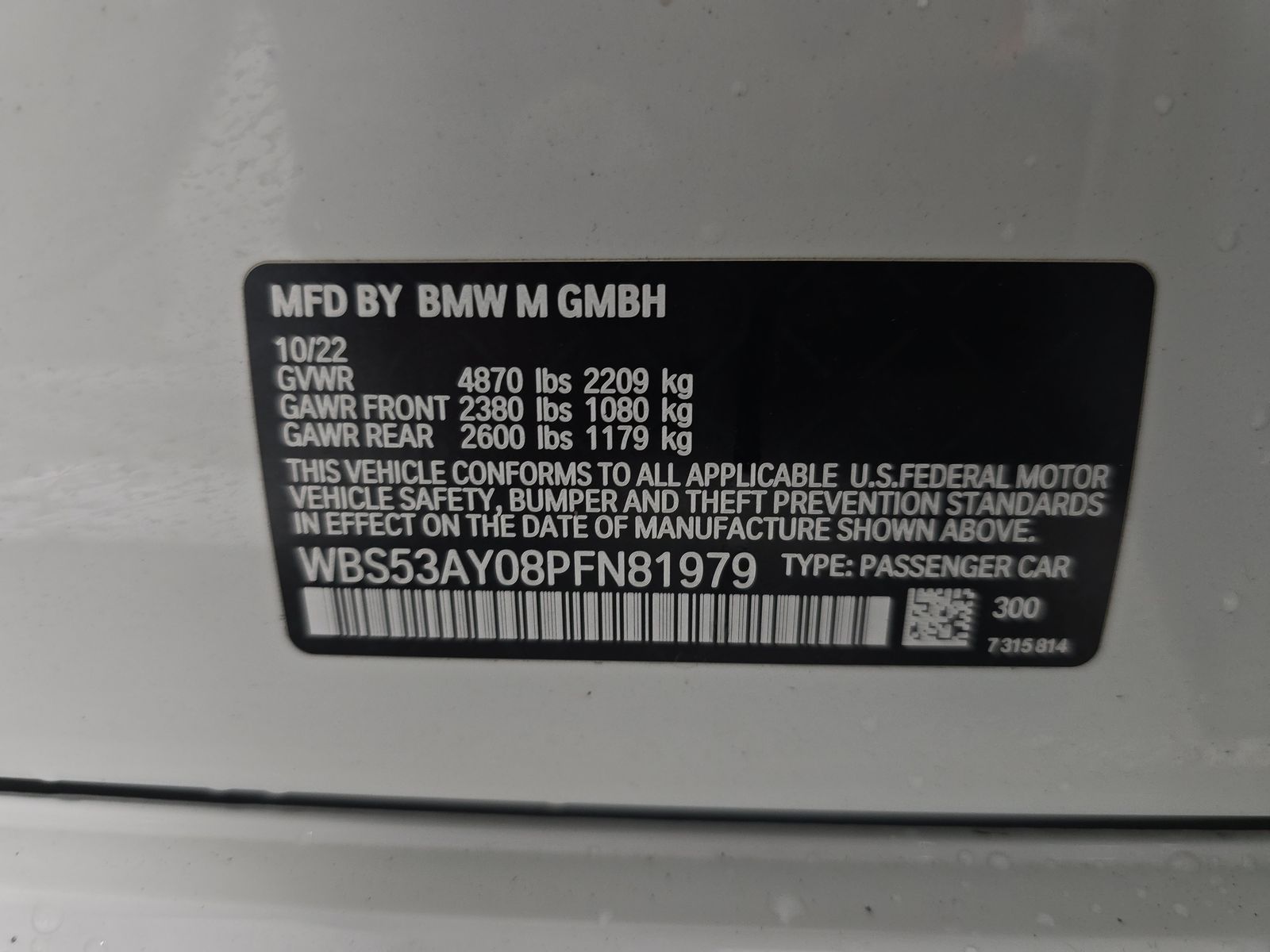 2023 BMW M3 Base RWD