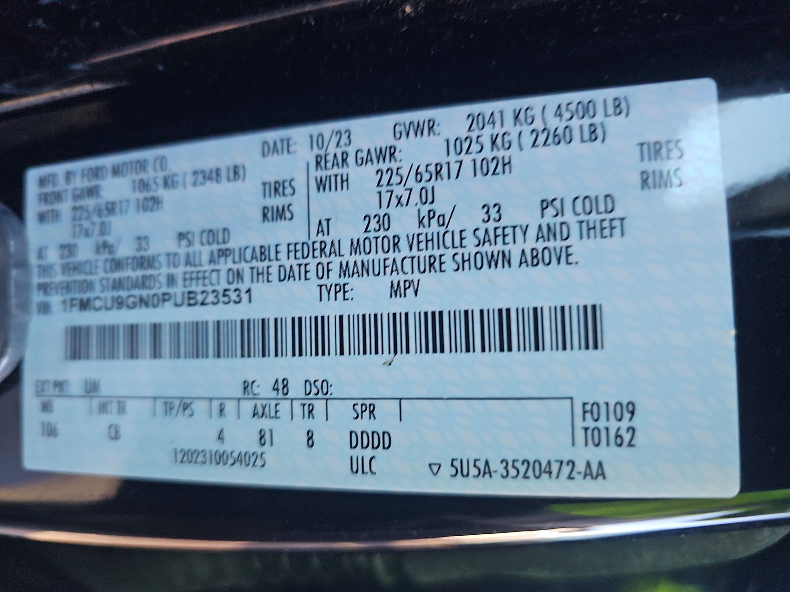 2023 Ford Escape Active AWD