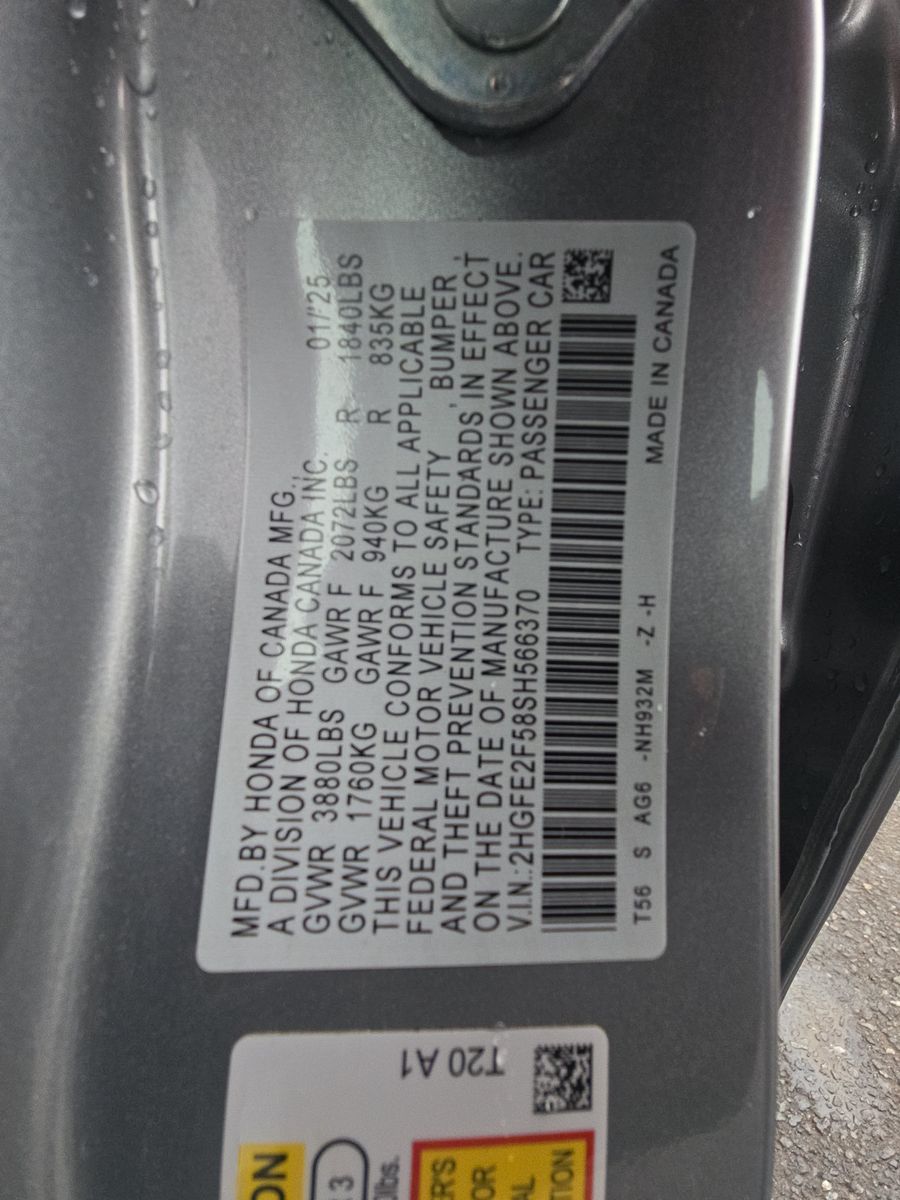 2025 Honda Civic Sport FWD