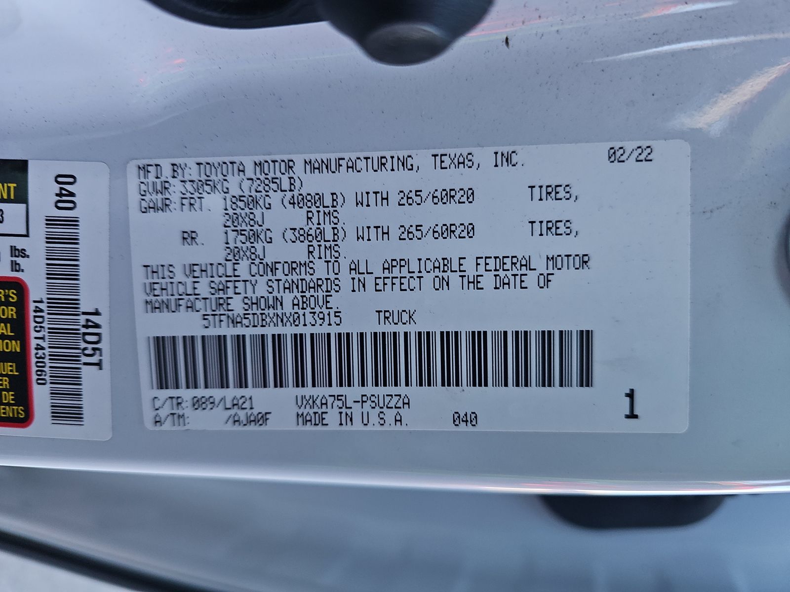 2022 Toyota Tundra Platinum AWD