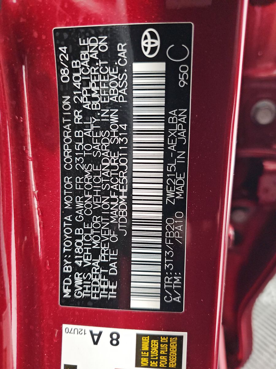 2024 Toyota Corolla Hybrid LE AWD