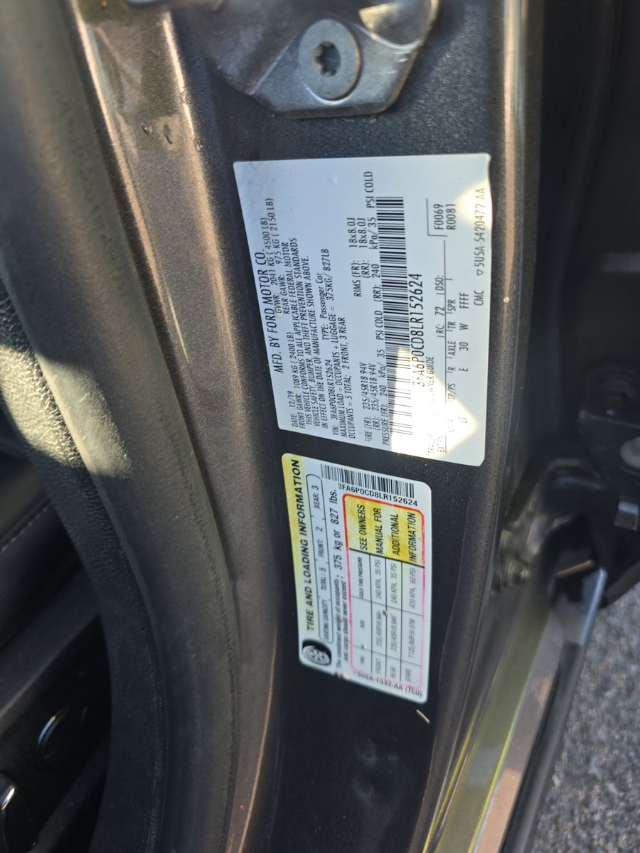 2020 Ford Fusion SEL FWD