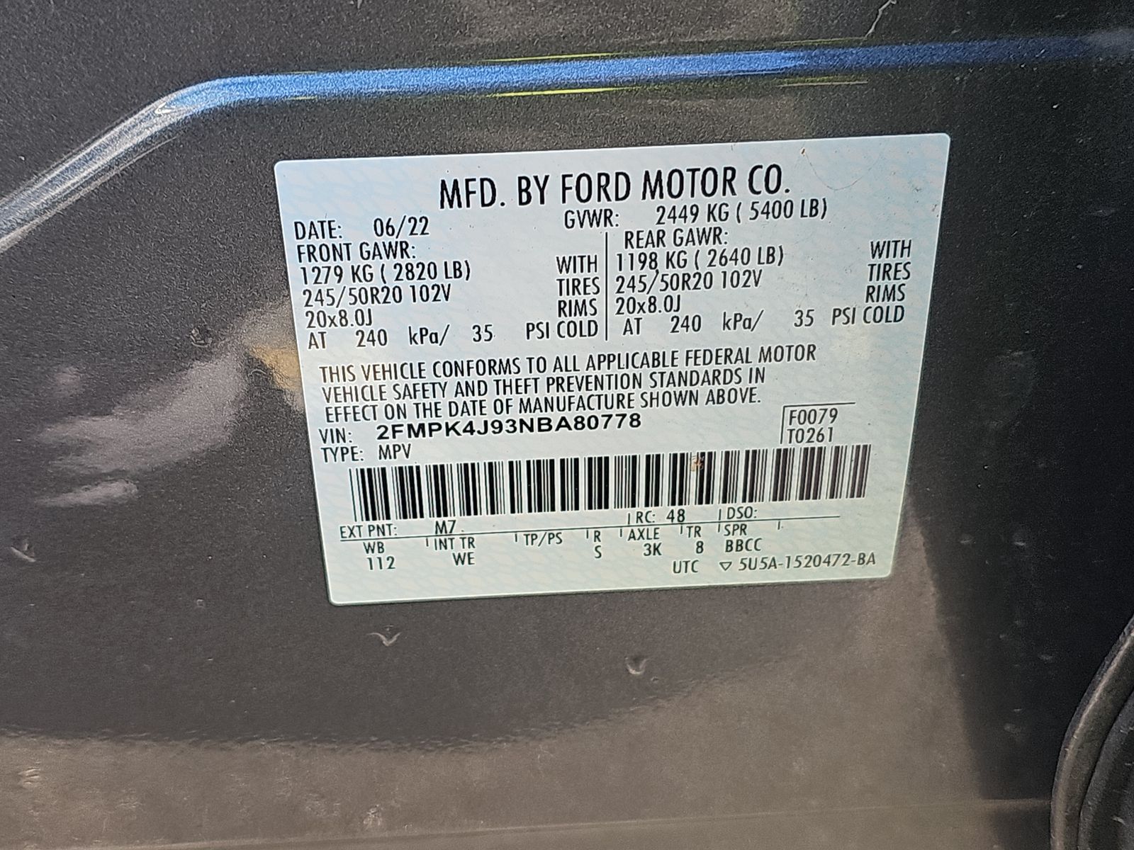 2022 Ford Edge ST-Line AWD