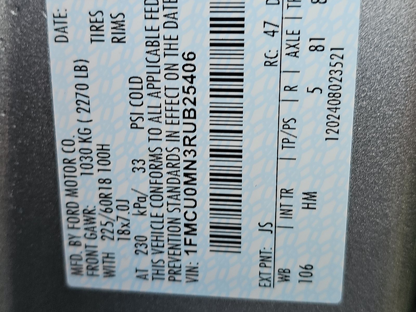 2024 Ford Escape ST-Line FWD