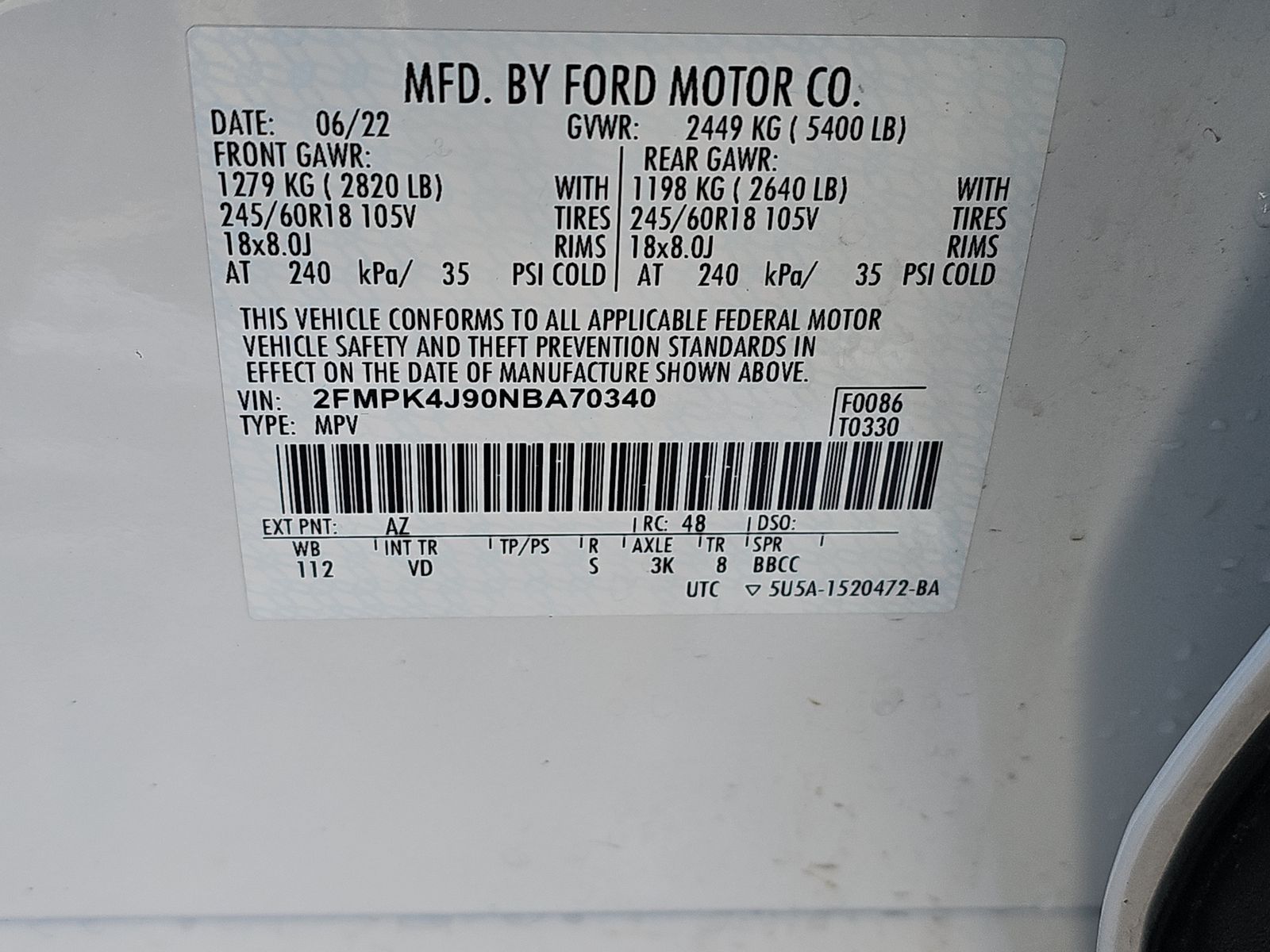 2022 Ford Edge SEL AWD