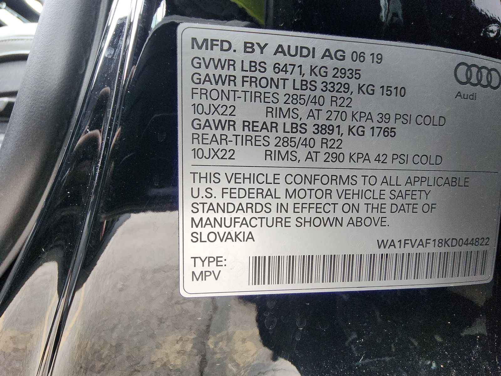 2019 Audi Q8 Prestige AWD