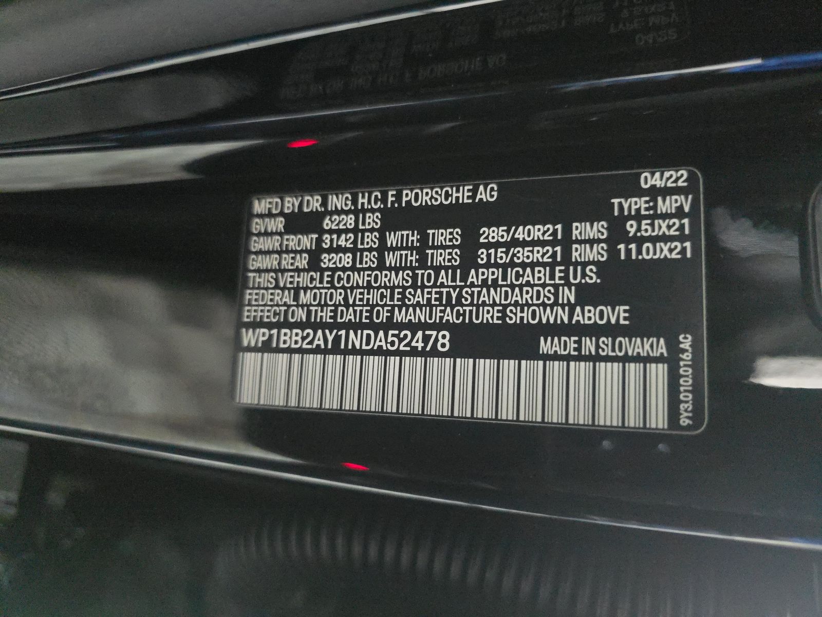 2022 Porsche Cayenne S Platinum Edition AWD