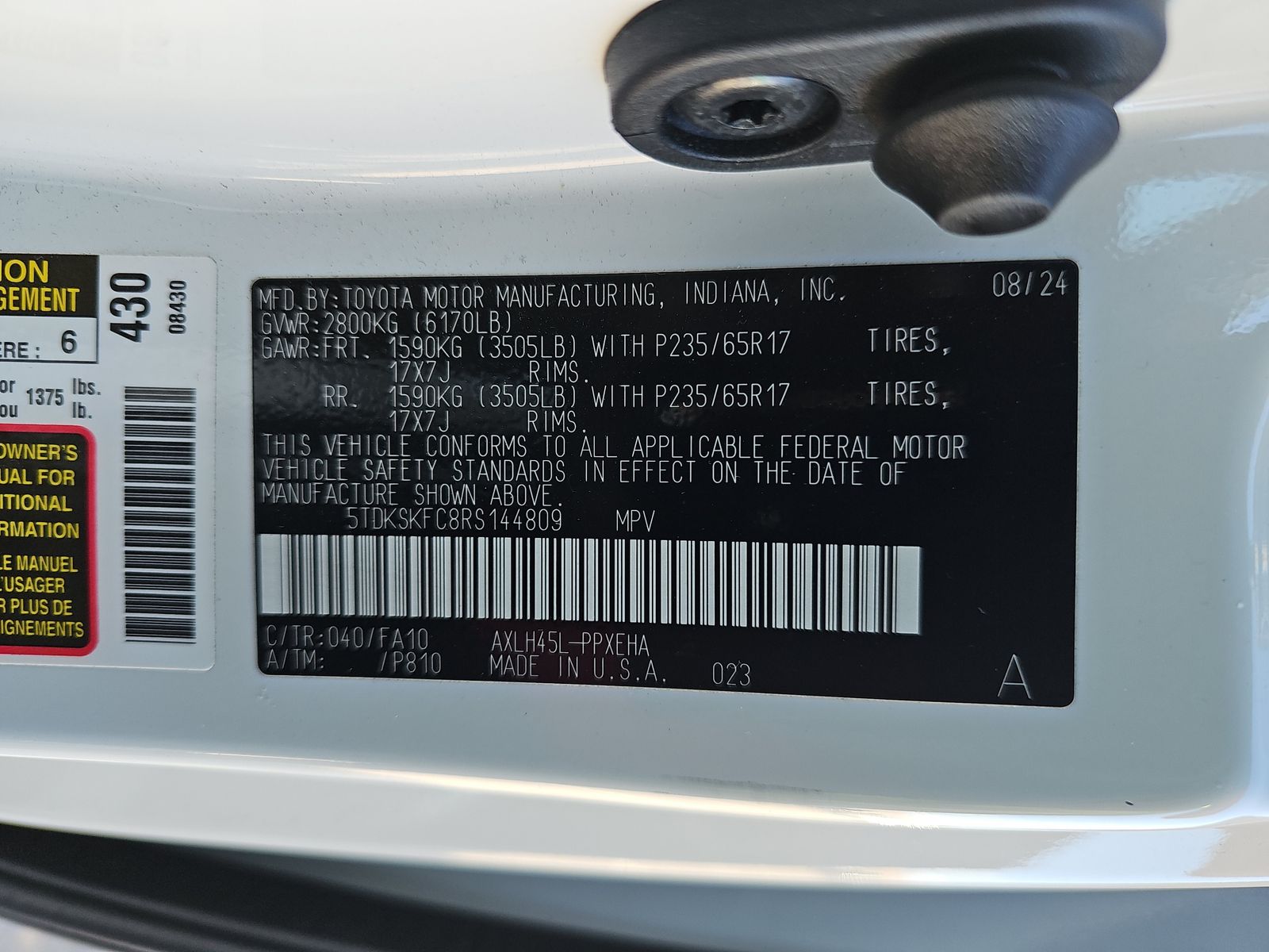 2024 Toyota Sienna LE AWD