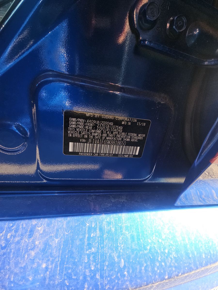 2019 Subaru WRX Premium AWD