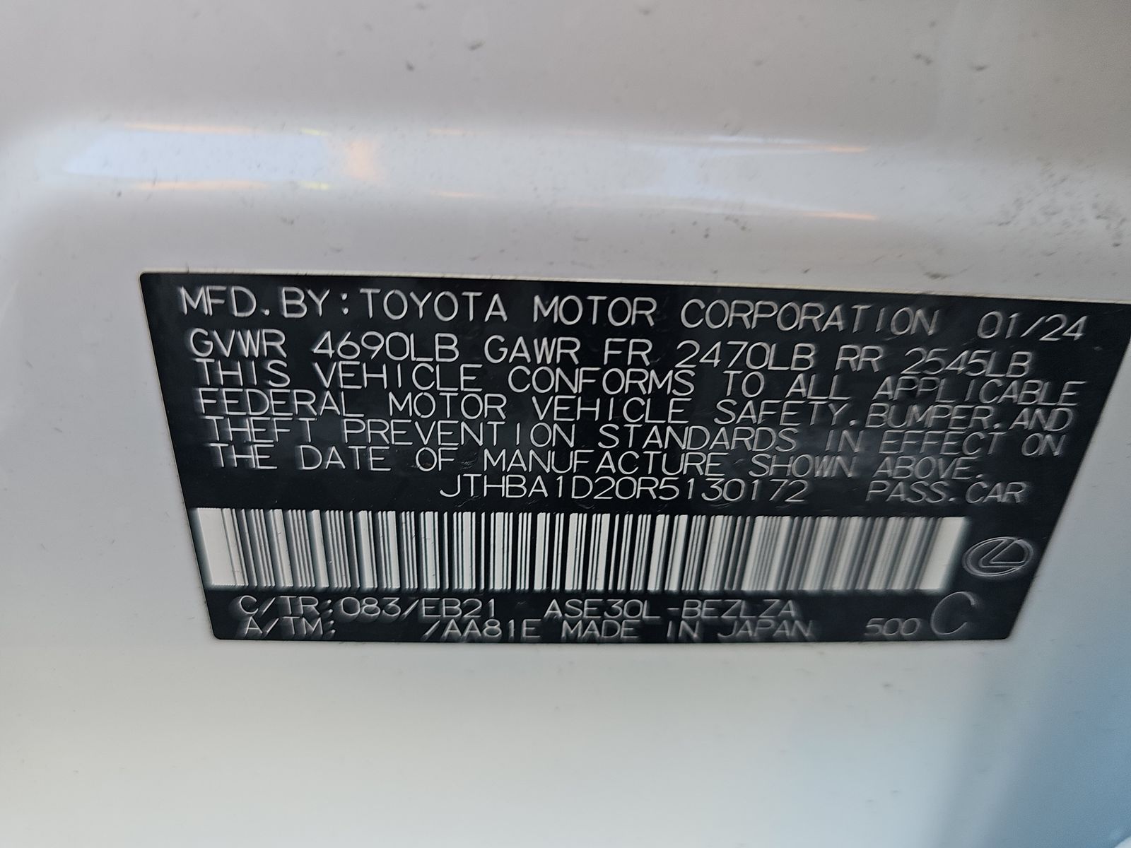 2024 Lexus IS IS 300 F SPORT Design RWD