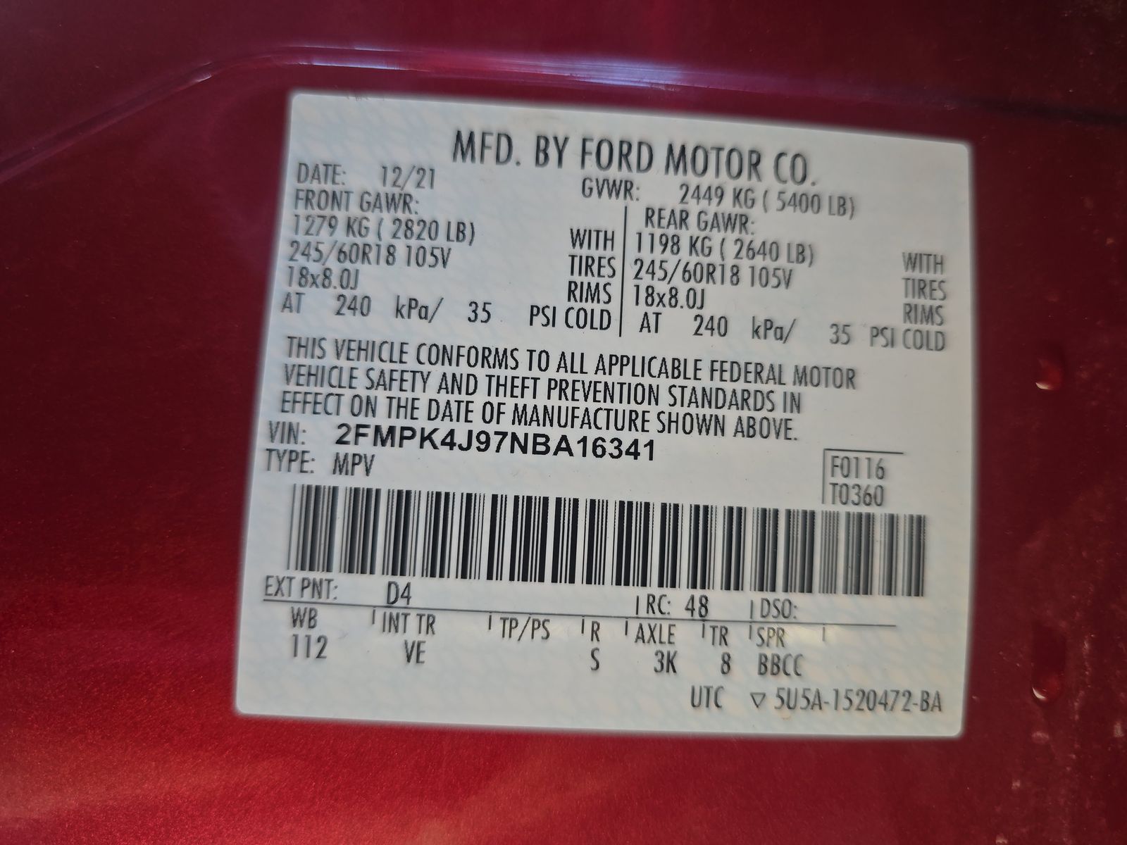 2022 Ford Edge SEL AWD