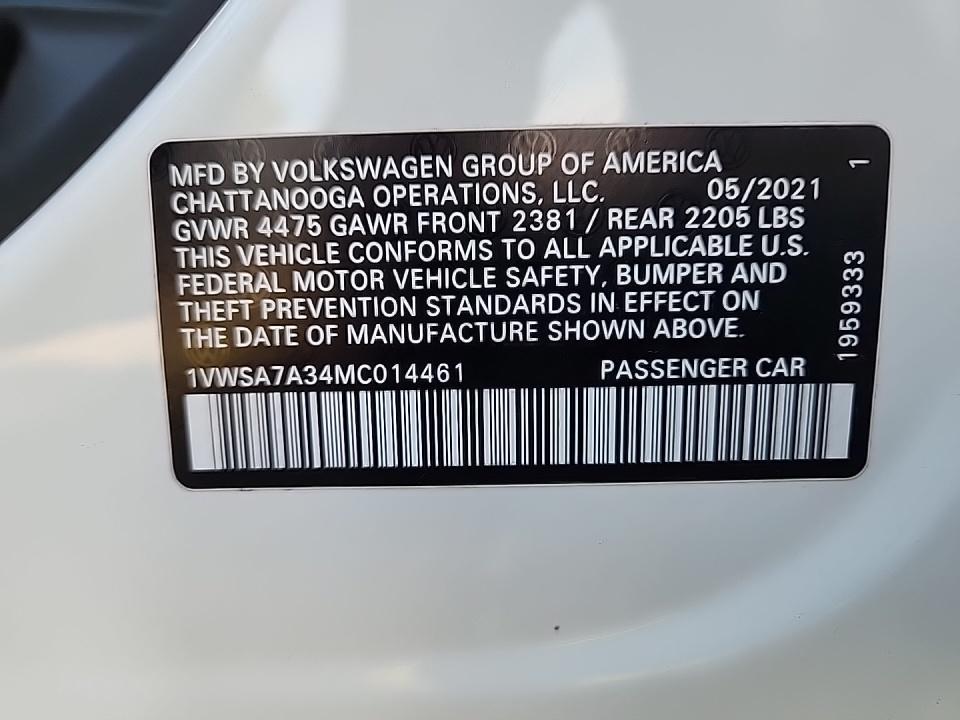 2021 Volkswagen Passat 2.0T SE FWD